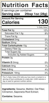 Sugar Free Cinnamon Halva Jar