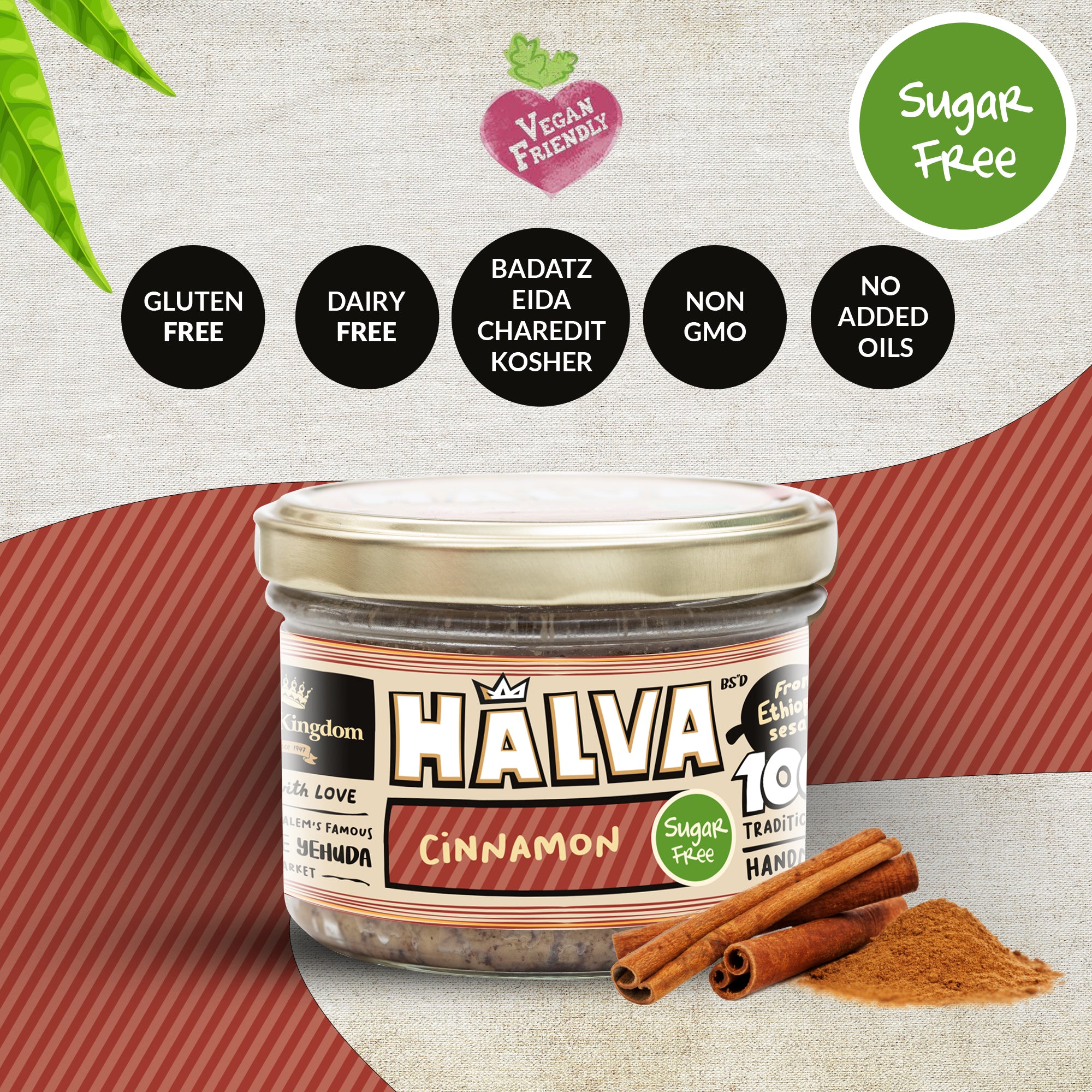 Sugar Free Cinnamon Halva Jar