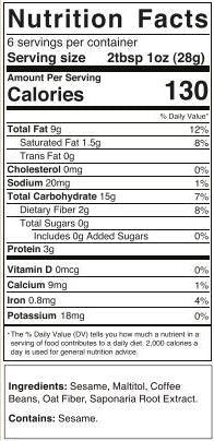 Sugar Free Coffee Beans Halva Jar