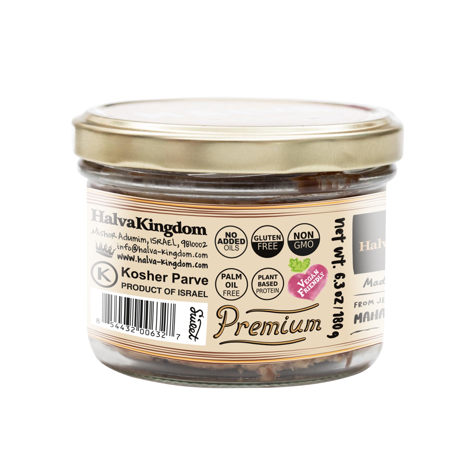 Sugar Free Lemon Pecan Chocolate Halva Jar