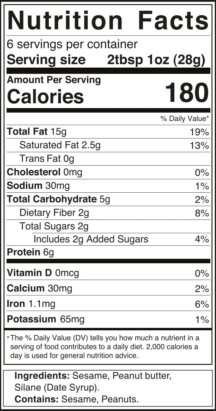 Tahini Peanut Butter Jars