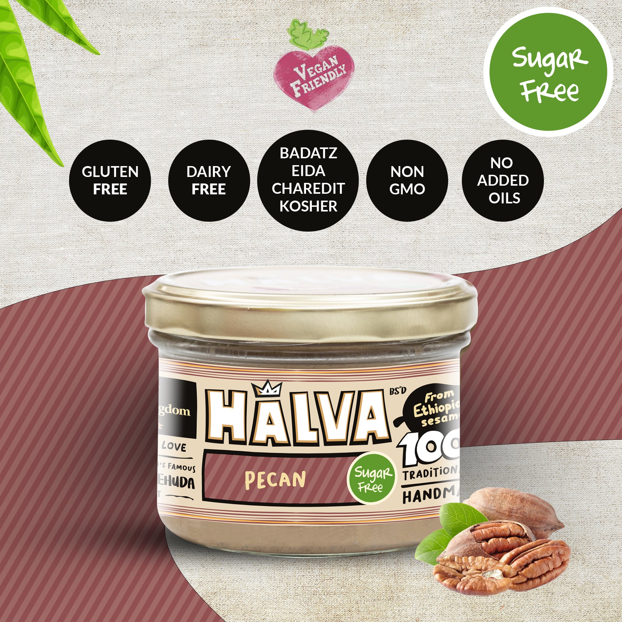 Sugar Free Pecan Halva Jar