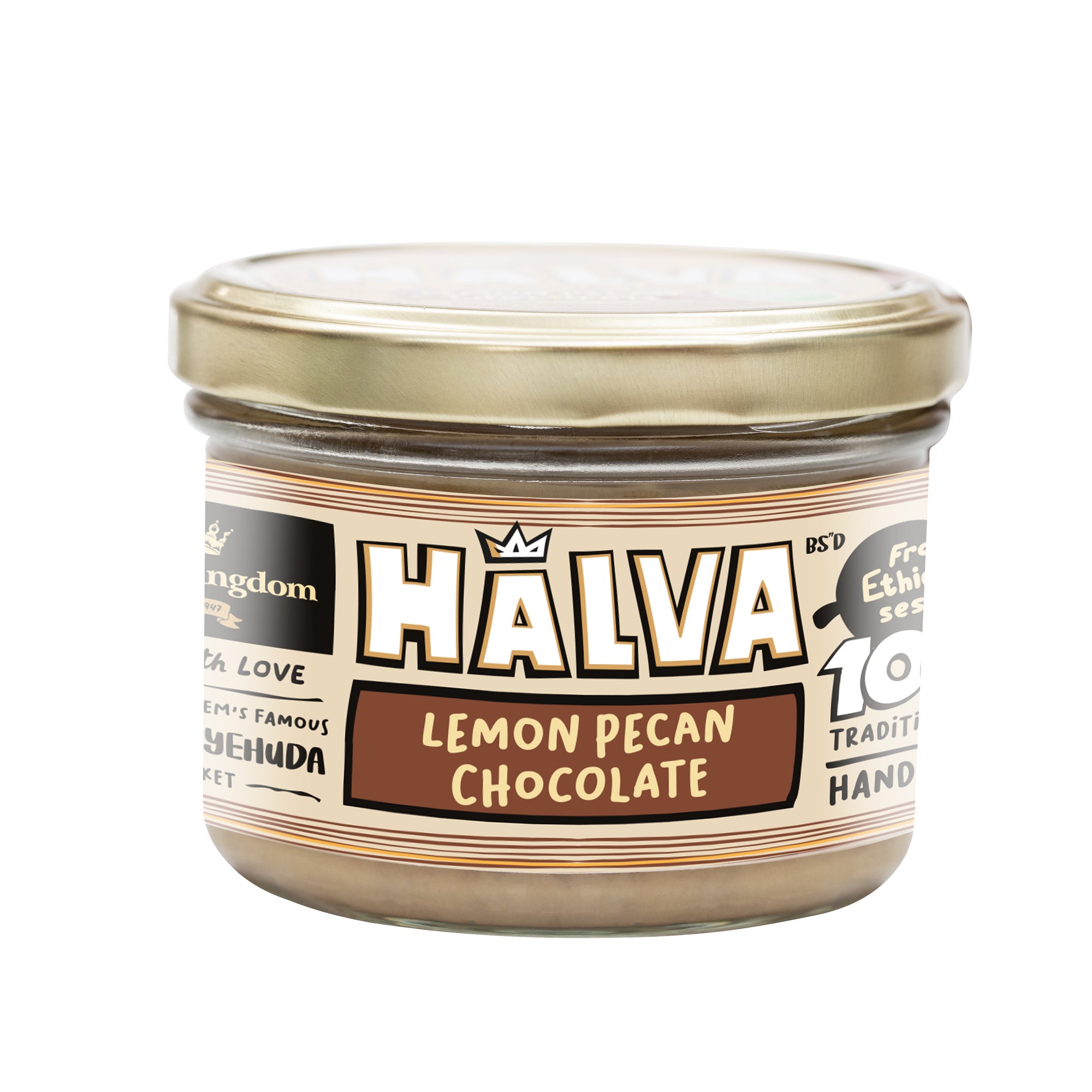 Lemon Pecan Chocolate Halva Jars
