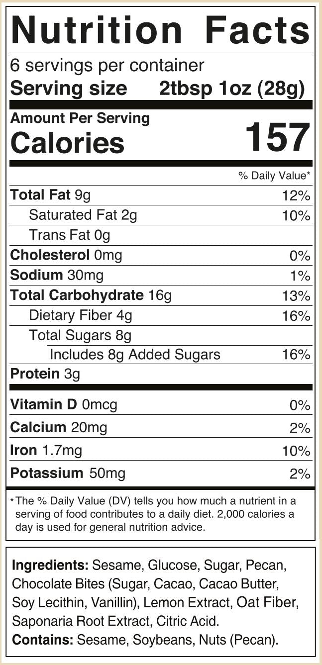 Lemon Pecan Chocolate Halva Jars