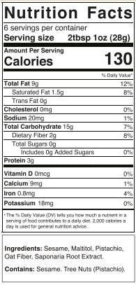 Sugar Free Pistachio Halva Jar
