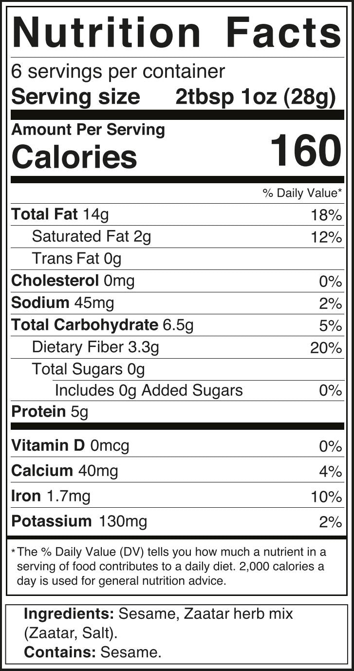 Tahini Zaatar Jars