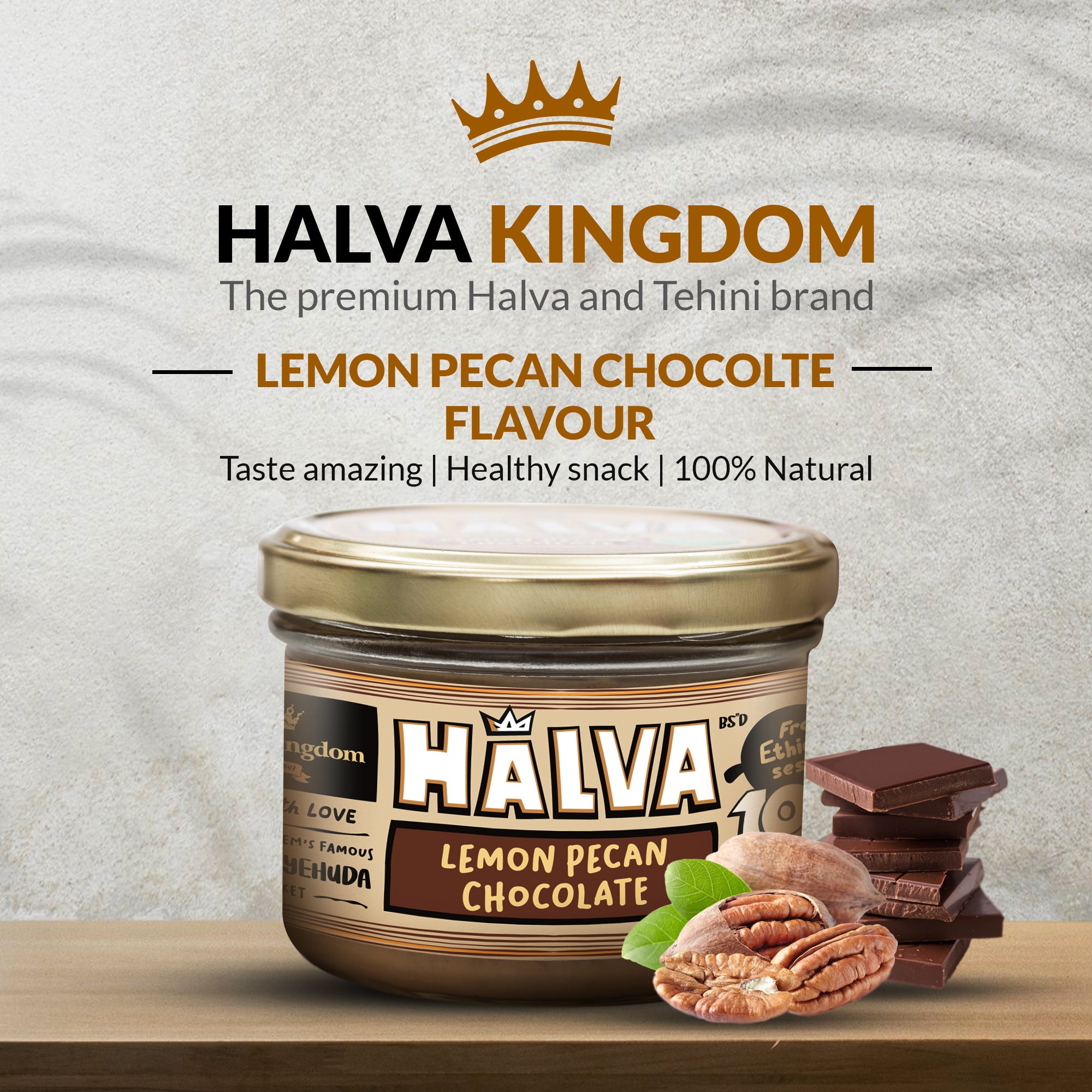Lemon Pecan Chocolate Halva Jars