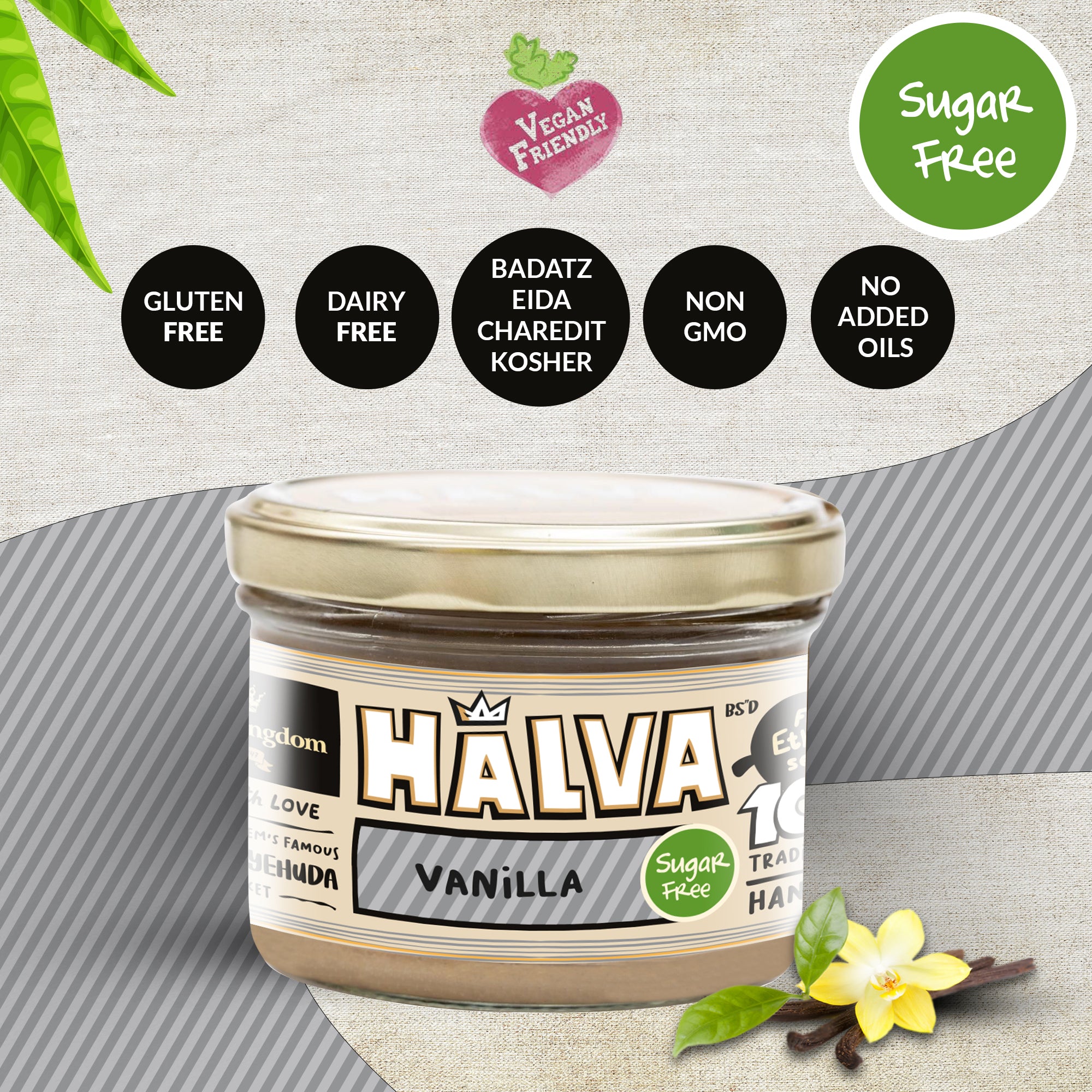 Sugar Free Vanilla Halva Jar