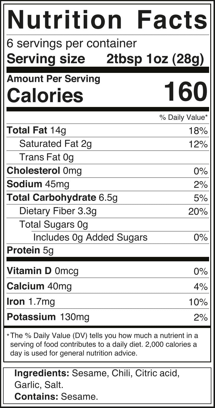 Tahini Spicy Chili Jars