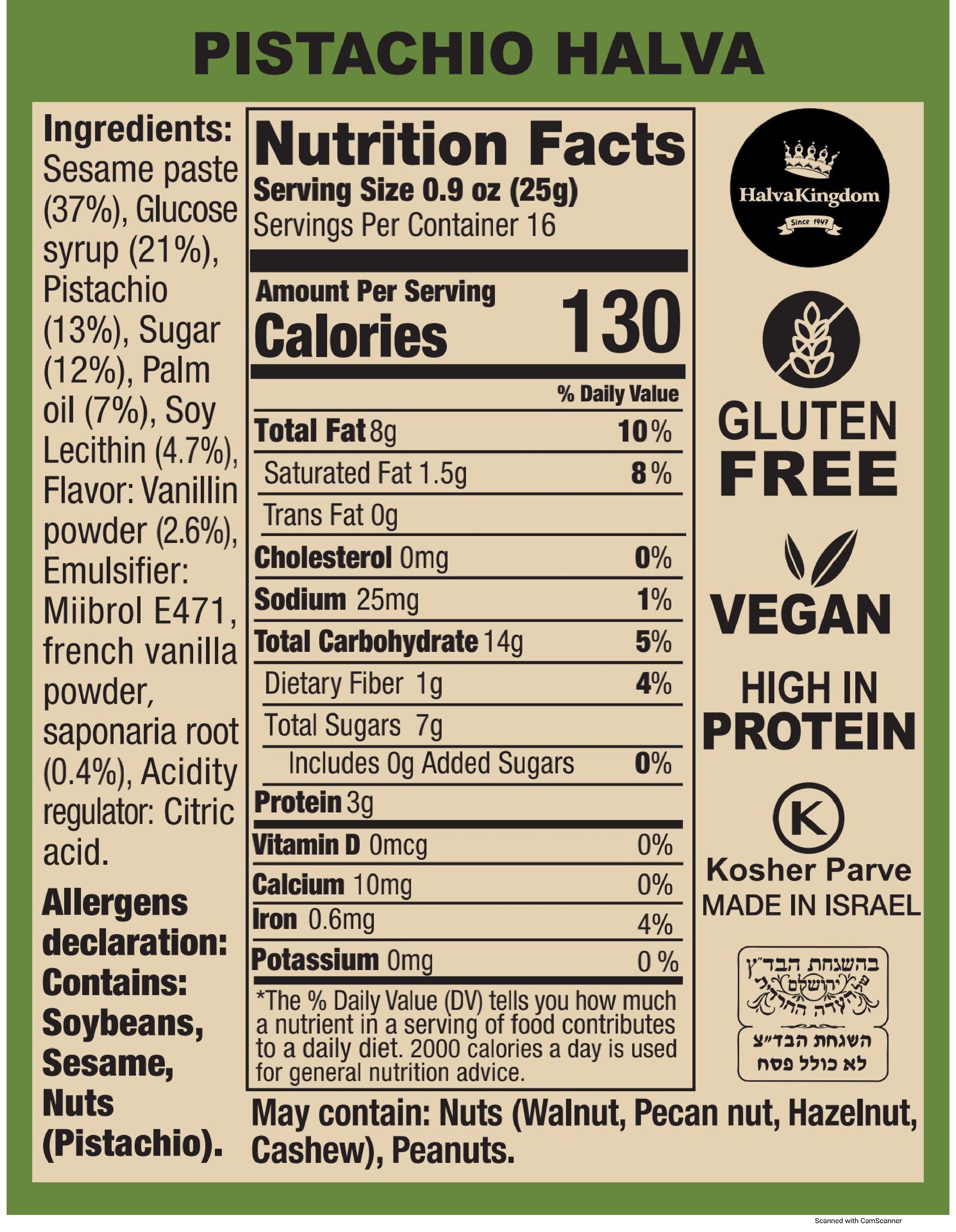 Pistachio Halva Bucket